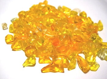 Glaschips, Klar Gulorange