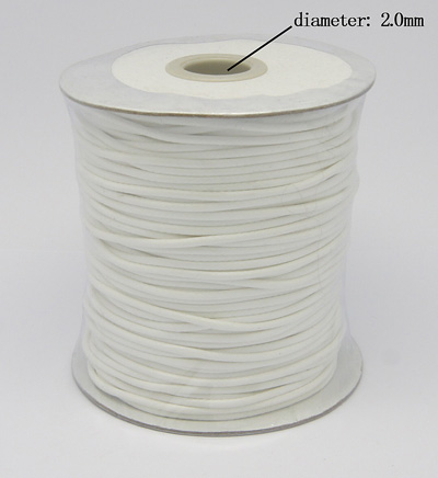Vaxad bomull, Vit, 2mm