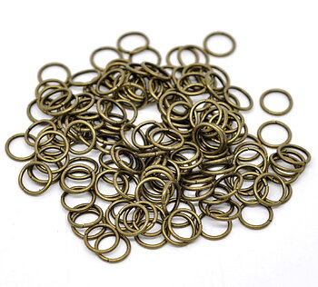 Jumprings, 10x1,2mm Bronze