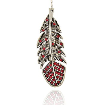 Large Luxury pendant -  feather exquisite lt siam