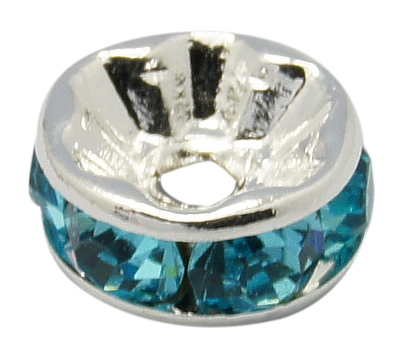 strass rondelle 8mm turqouise - 2