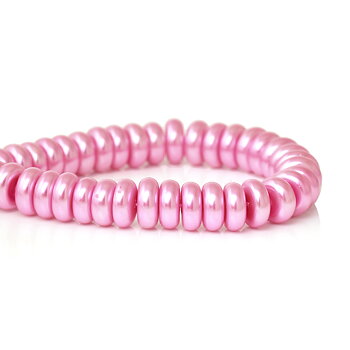 Vaxade Glaspärlor , Abacus,   8x4mm,  Rosa