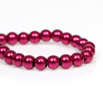 Waxed Glass Beads, 6mm  Dark wine red