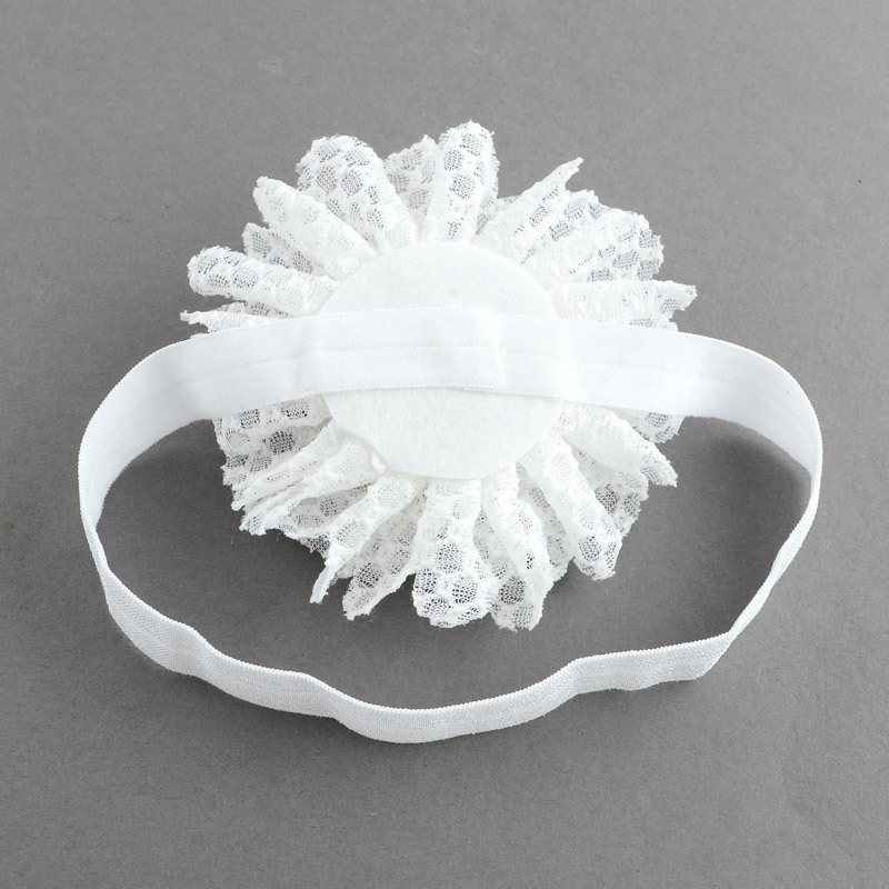 Headband - white lace - 2