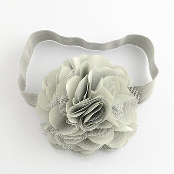 Hårband - Grey flower