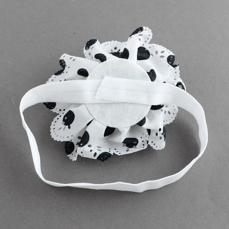 Headband - Black & White Lace - 2