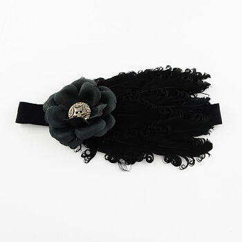 Headband -  Black feather