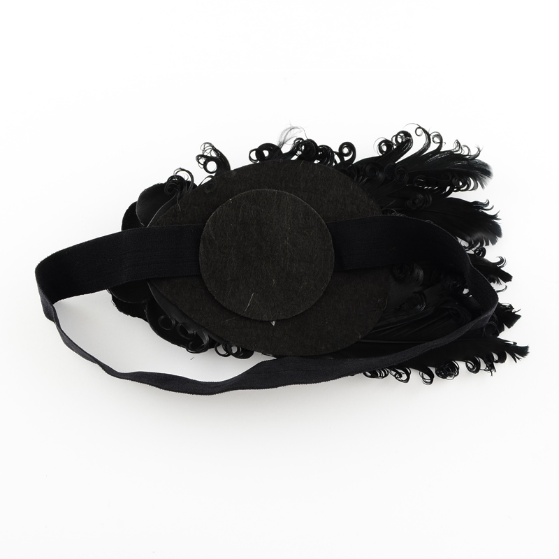 Hårband - Black feather - 2