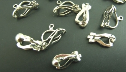 Örhängesämne - Clips platina - 3