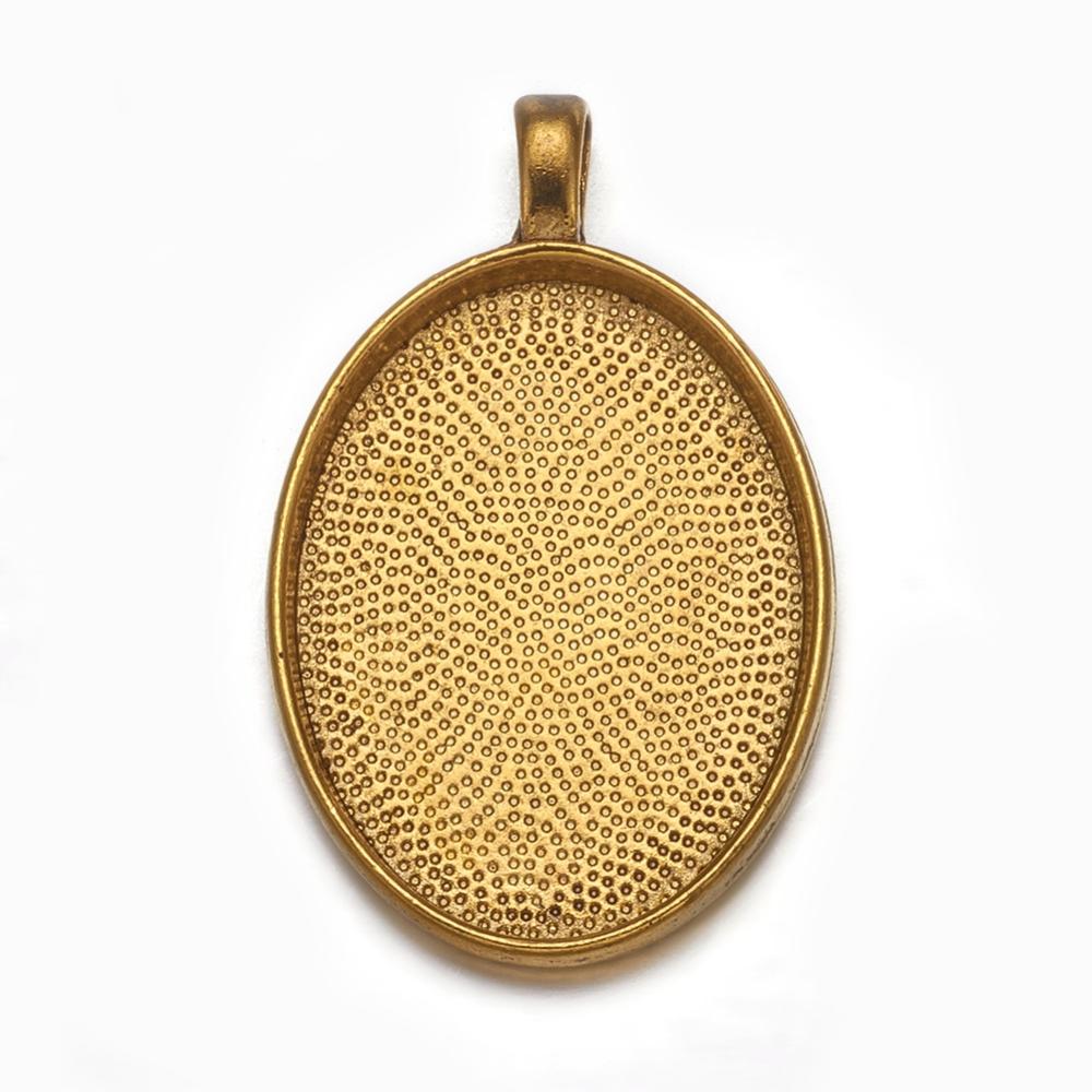 Cabochonhållare/ fäste - Guld 30x22mm