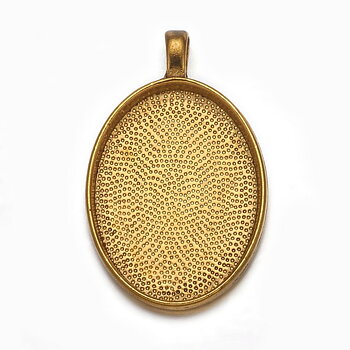 Cabochonhållare/ fäste - Guld 30x22mm