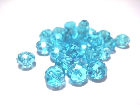 Faceted,  turqouise 6mm