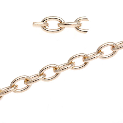 Kedja - Ljus guld 5x3.5mm 1m