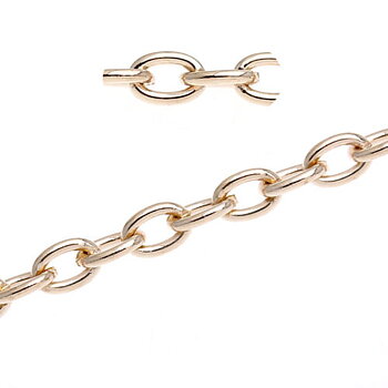 Chain-cabel,lt gold 1m 5x3.5mm