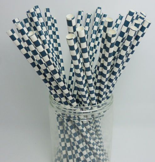 Paperstraw - Squares - dark blue