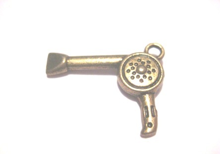 Charm, retro bronze plated 