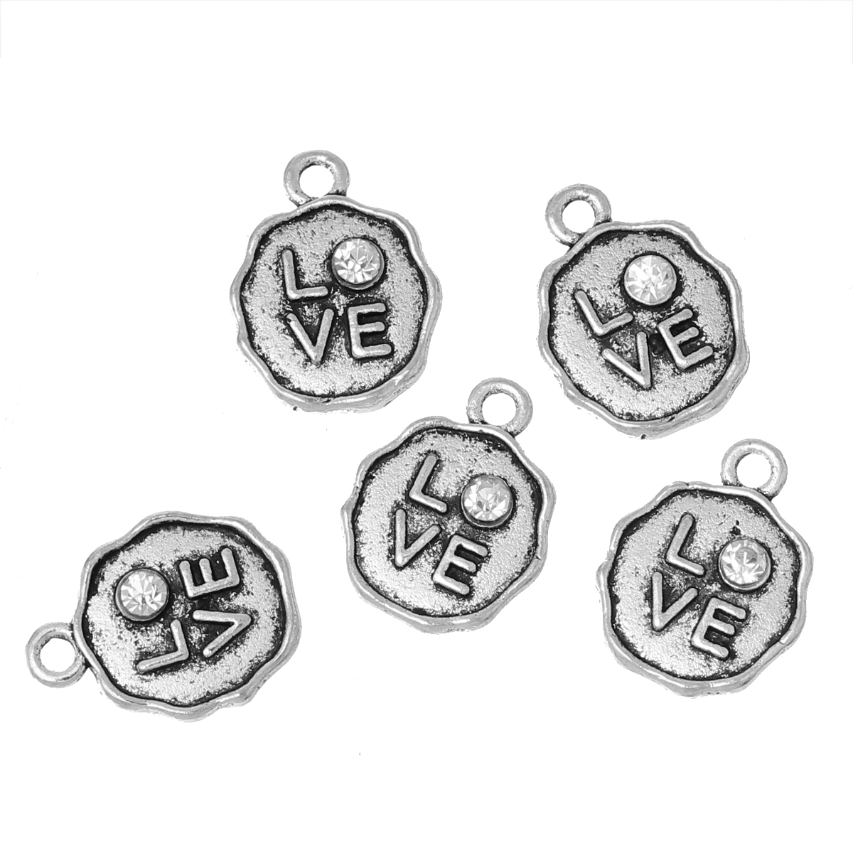 Charm - "Love" m rhinestone