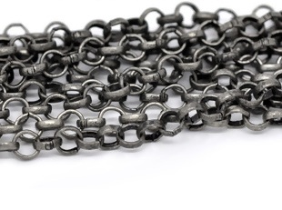 Black matt Chain - Pea chain 4mm, 1m