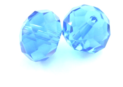 Faceted, blue 16mm