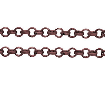 Kedja - Ärtkedja, Röd koppar, 2mm , 1m