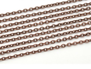 Oval chain,copper 3x2mm