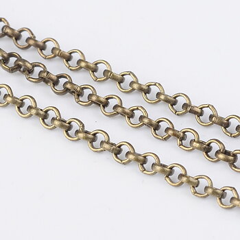 Kedja - Ärtkedja, Brons  2mm , 1m