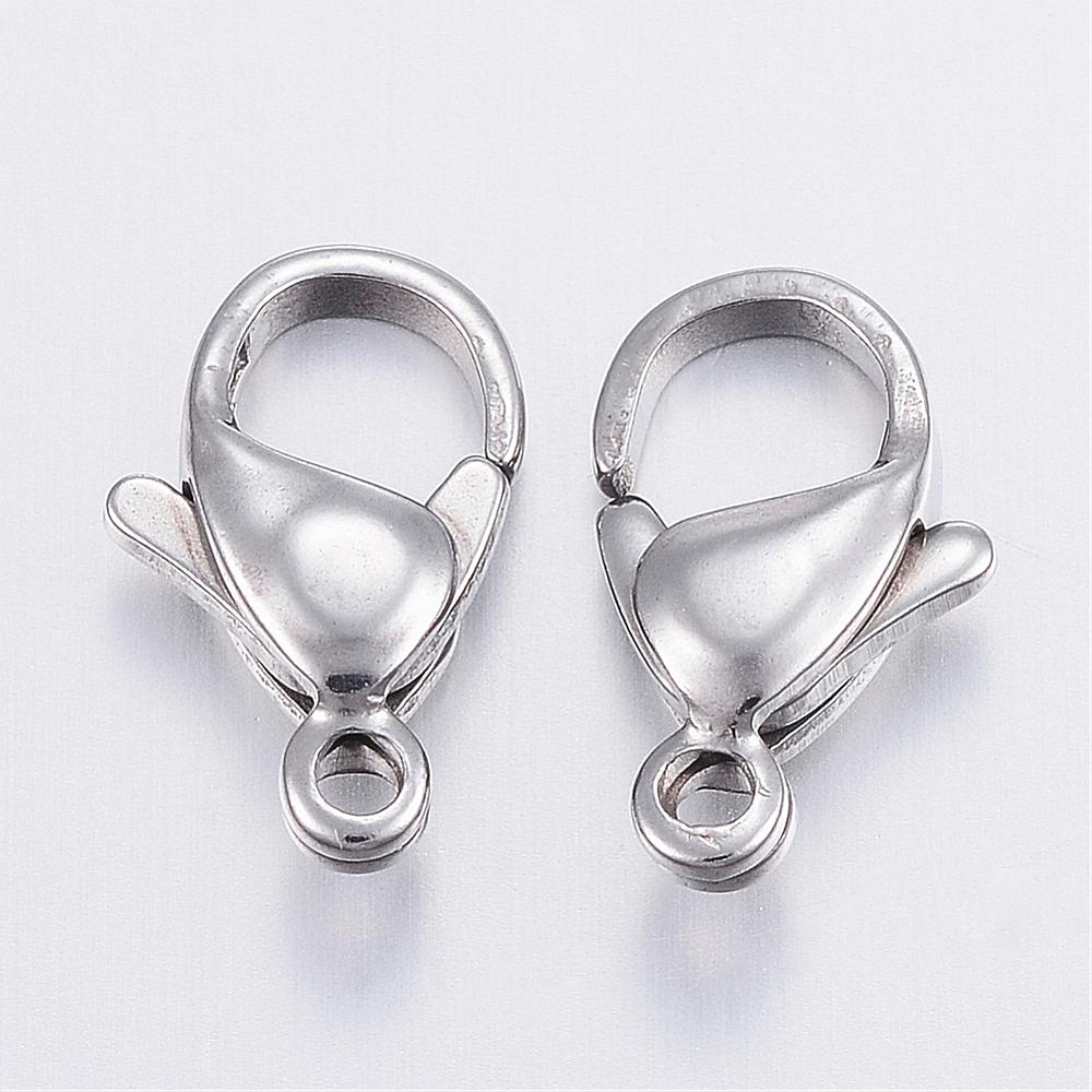 Lobster clasp,  Stainless steel - 12mm