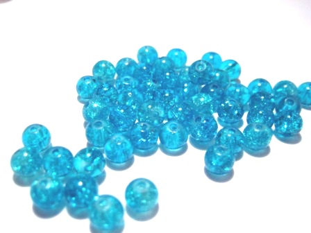 Crackle, Turqoise 4mm