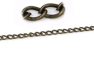 Kedja -Brons, ovaler 4.5x2.7mm,