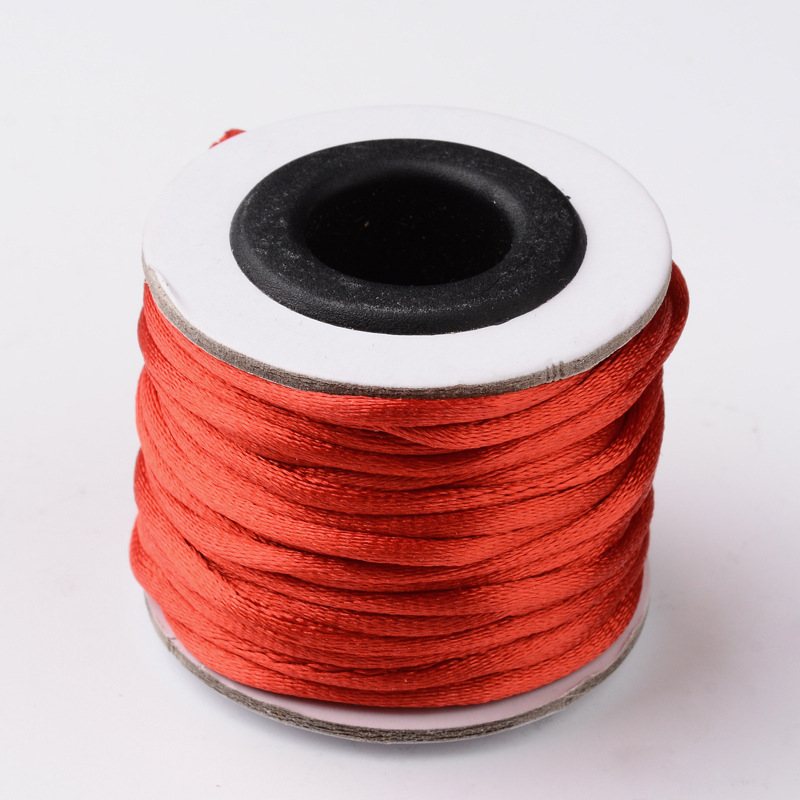Nylon thread, 2mm. whole roll.  Red - 2