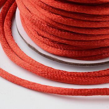 Nylontråd, 2mm. Hel rulle.  Röd