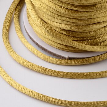 Nylontråd, 2mm. Hel rulle.  Guld