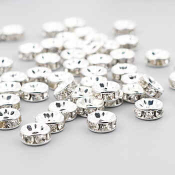 strass rondelle 4mm,  Clear