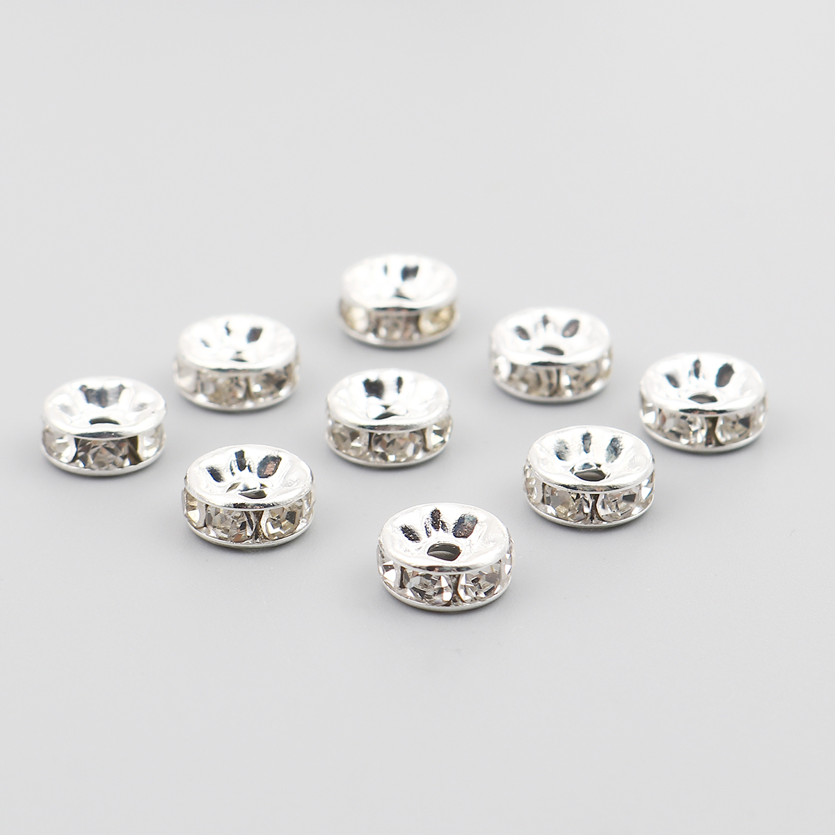 strass rondelle 4mm,  Clear - 2