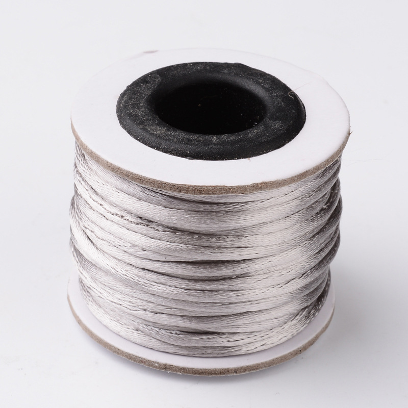 Nylon thread, 2mm. whole roll.  Silver - 2