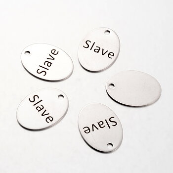 Berlock Rostfritt stål, Oval  "Slave"