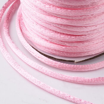 Nylontråd, 2mm. Hel rulle.  Rosa