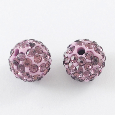 Polymer clay bead 10mm, amethist 
