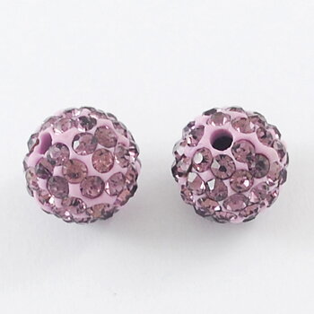 Polymer clay bead 10mm, amethist 
