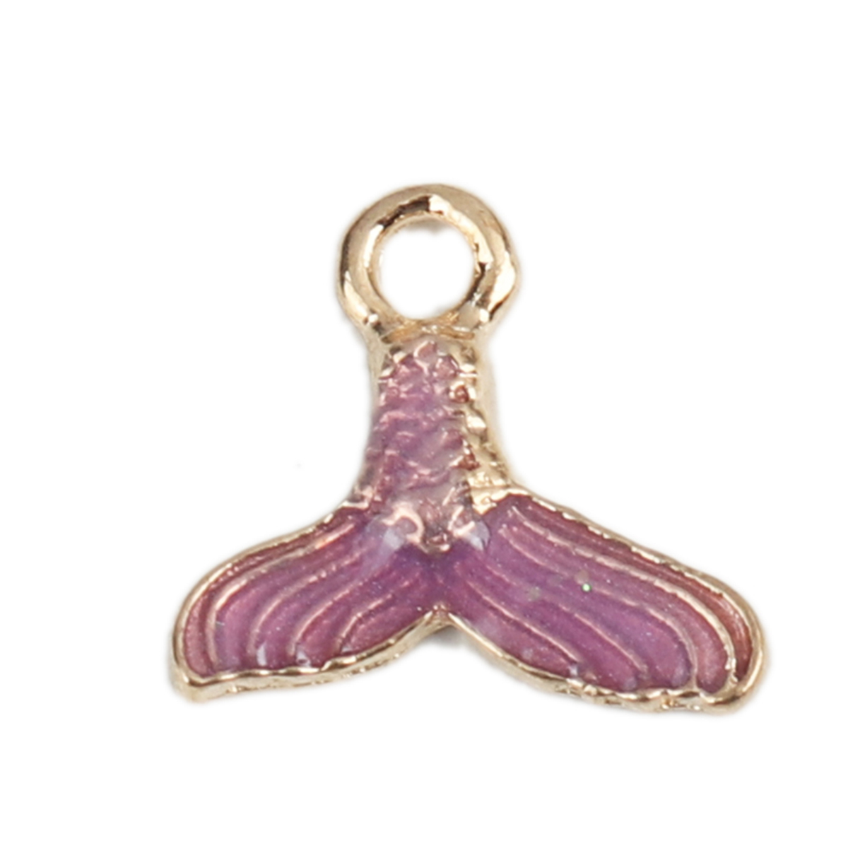 Charm enameld Fishtail, purple