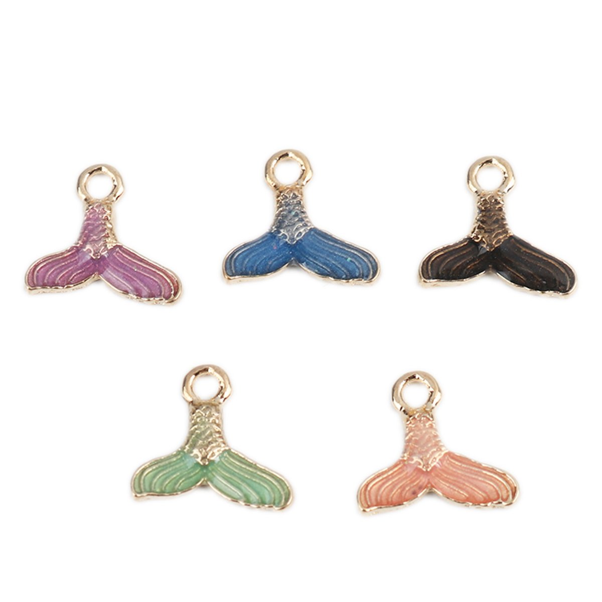 Charm enameld Fishtail, purple - 3
