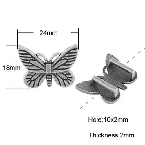 Regaliz /Slider butterfly 10x2mm