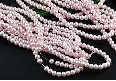 Waxed Glass Beads, 4mm 