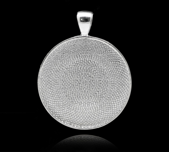 Cabochon Setting , silver 30mm - 2