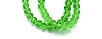 Faceted,   4mm,  green