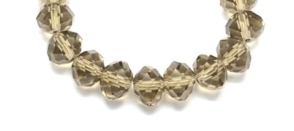 Faceted,   4mm,  grey