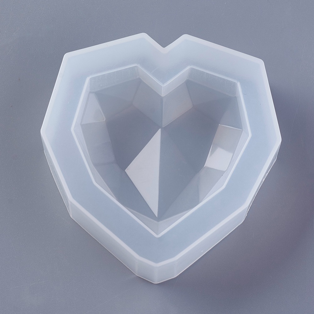 Silicone Resin heart diamond 65mm