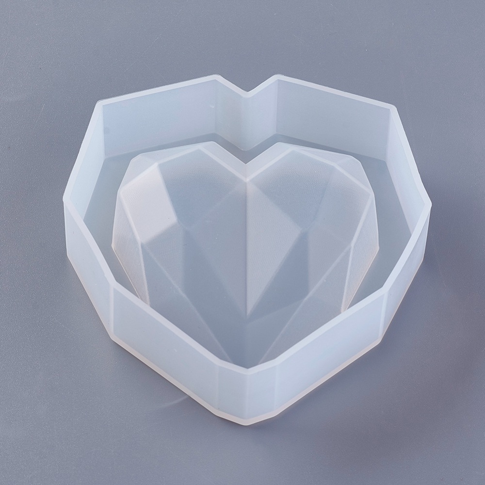 Silicone Resin heart diamond 65mm - 2