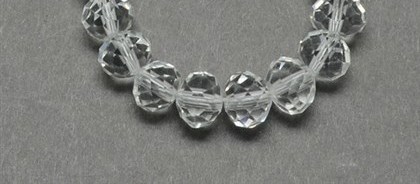 Facetterad , 4mm, Clear