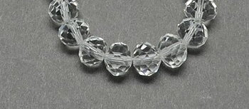 Faceted,   4mm,  clear